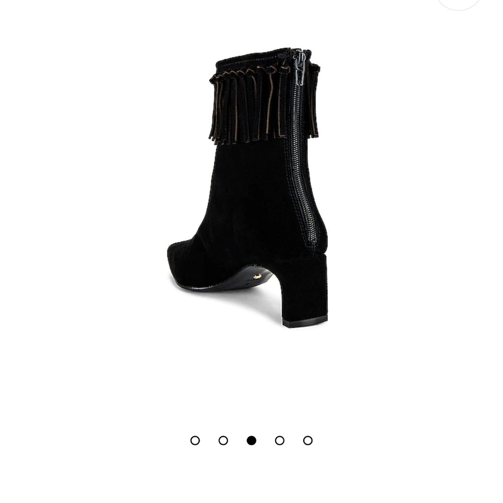 Revolve Raye Black Fringe Suede Pointed Toe Bootie - image 7